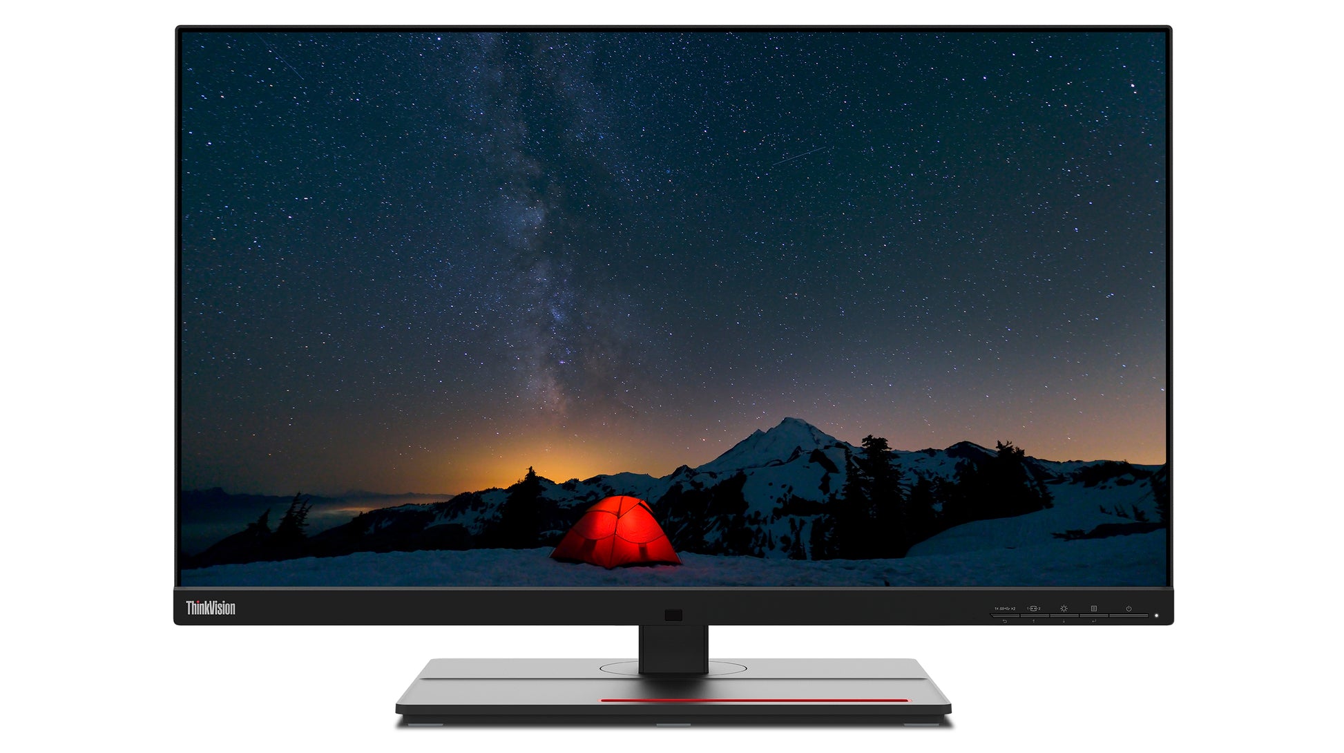 Lenovo ThinkVision P27u-20 – Monitor, 27", IPS, 60 Hz, 450 cd/m², Webcam, KVM, USB-C, VESA 100 × 100, Schwarz