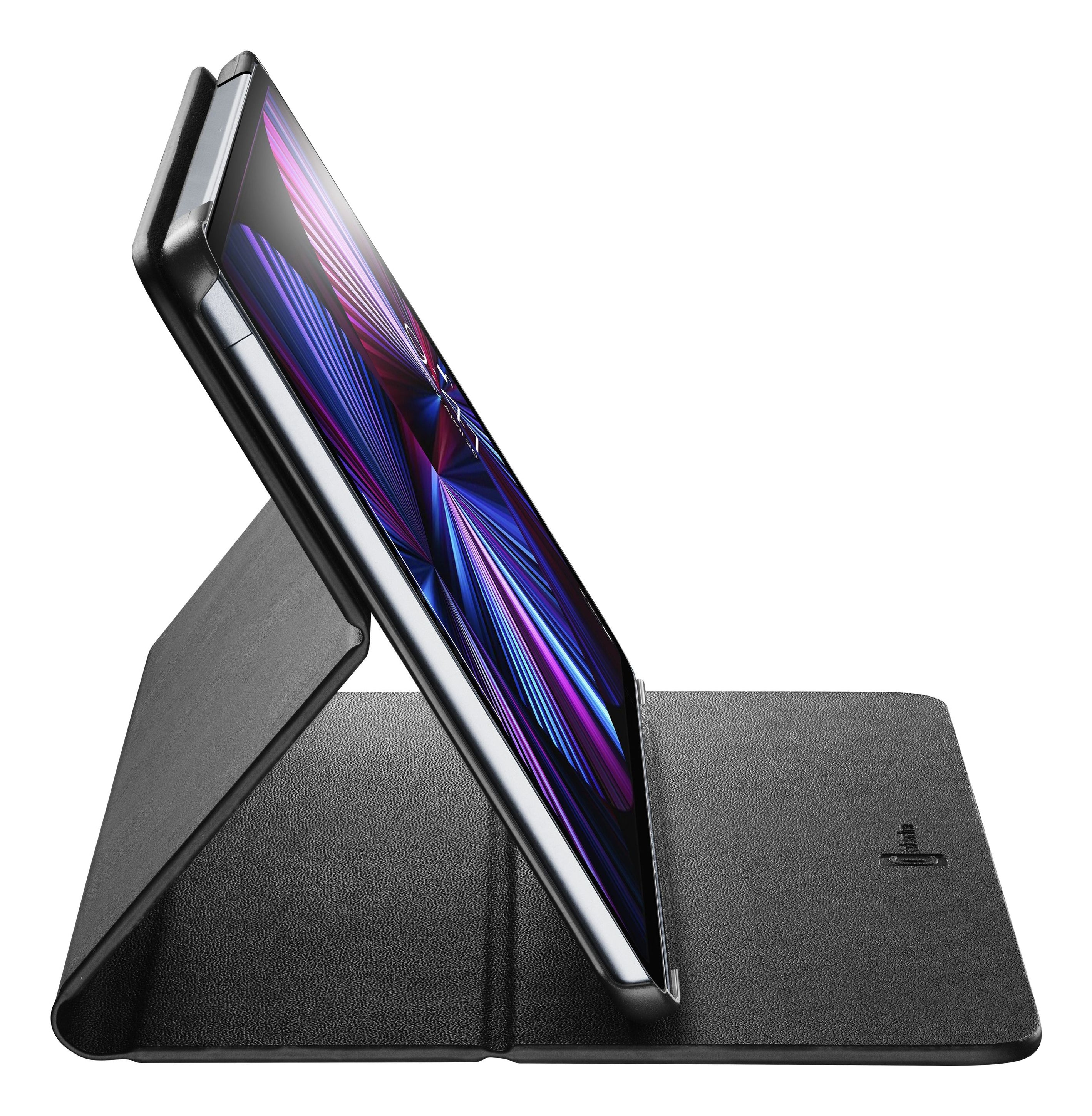 Cellularline Notebook-Schutzhülle – für iPad Pro 12,9" (2021/2022), Stossschutz, Kunstleder, Schwarz
