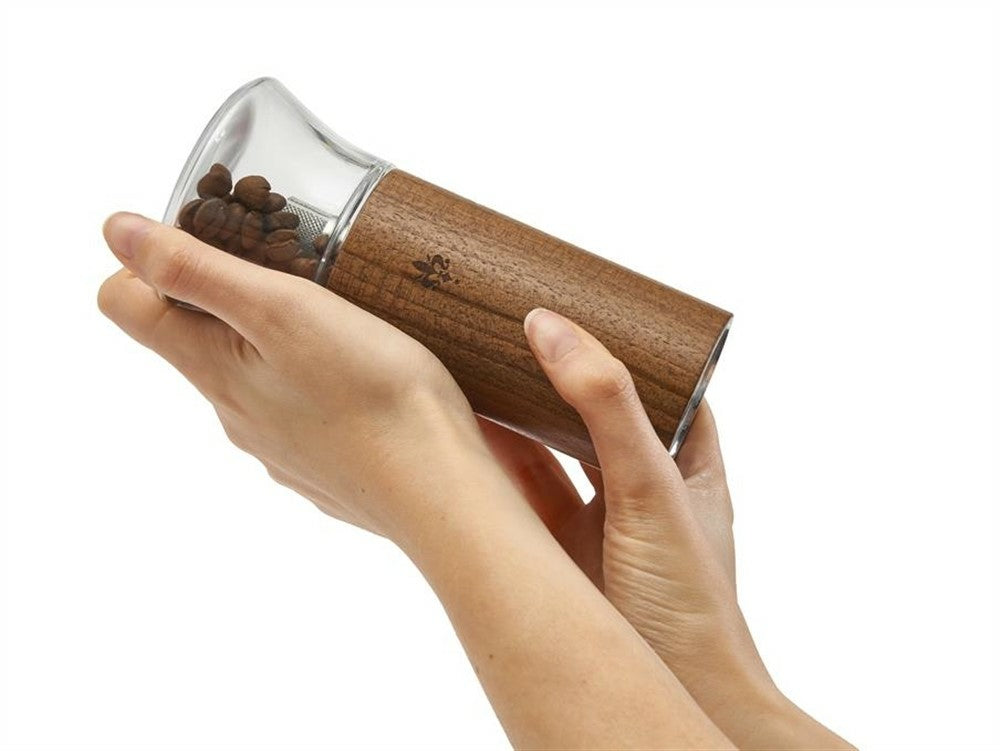 Eureka Hand-Kaffeemühle BabyGrinder – 40 g, Kegelmahlwerk, Walnussholz – Braun
