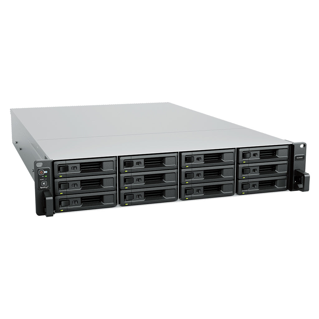 Synology SA3400D – 12-Bay Rack 2U NAS – Intel Xeon D-1541, 8 GB RAM, 10GbE, redundantes Netzteil