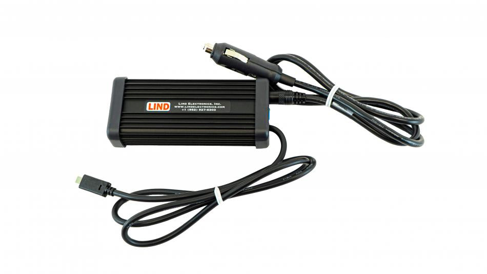 Gamber-Johnson 7300-0593 Auto-Ladegerät 60 W – 11–16 V Eingang, USB-C – für Laptop, Schwarz