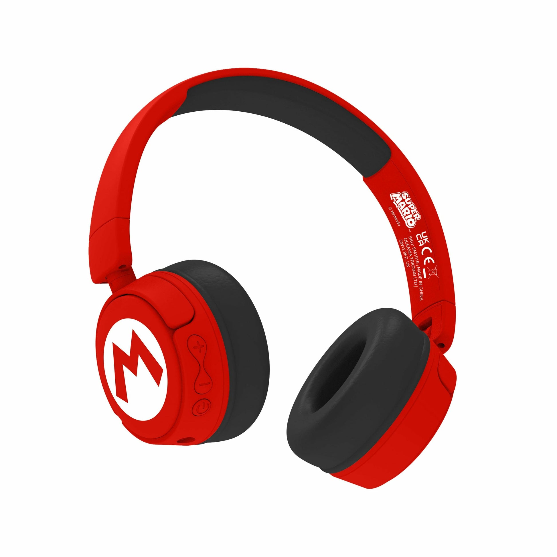 OTL Technologies Super Mario Kinderkopfhörer – On-Ear, Stereo, Kabel + BT, 3,5 mm Klinke, Rot, BT 5.1