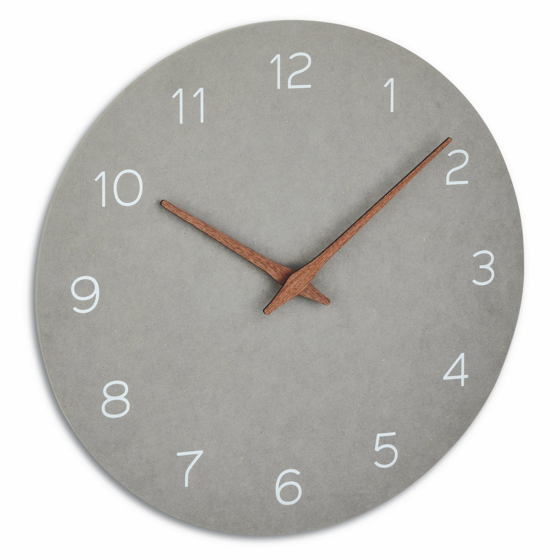 TFA-Dostmann TFA Dostmann Wanduhr – Analog, lautlos, Ø 29,7 cm, grau, Holz