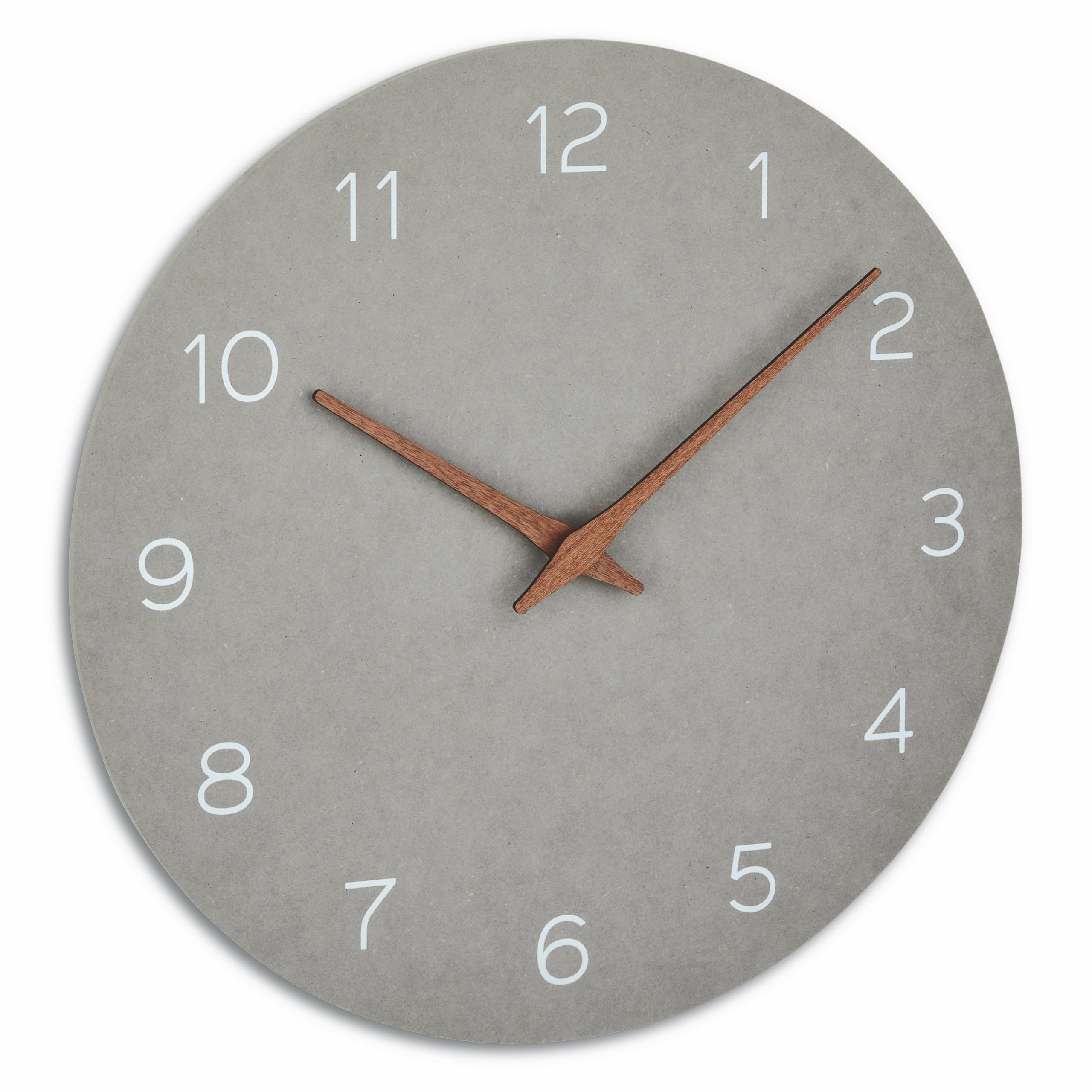 TFA-Dostmann TFA Dostmann Wanduhr – Analog, lautlos, Ø 29,7 cm, grau, Holz