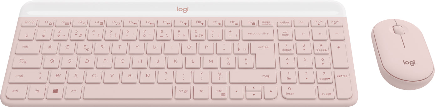 Logitech MK470 Slim Combo – Tastatur, FR-Layout (FR), Pink