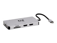 Tripp Lite U442-DOCK8G-GG Dockingstation – USB-C, 2× HDMI, 2× USB-A, 1× USB-C, 100 W PD, GbE, SD/microSD