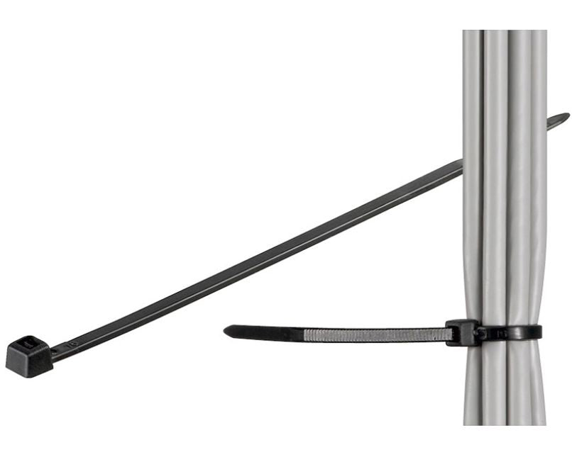 Microconnect Kabelbinder – 203 mm, 2,5 mm, Schwarz, 100er Pack
