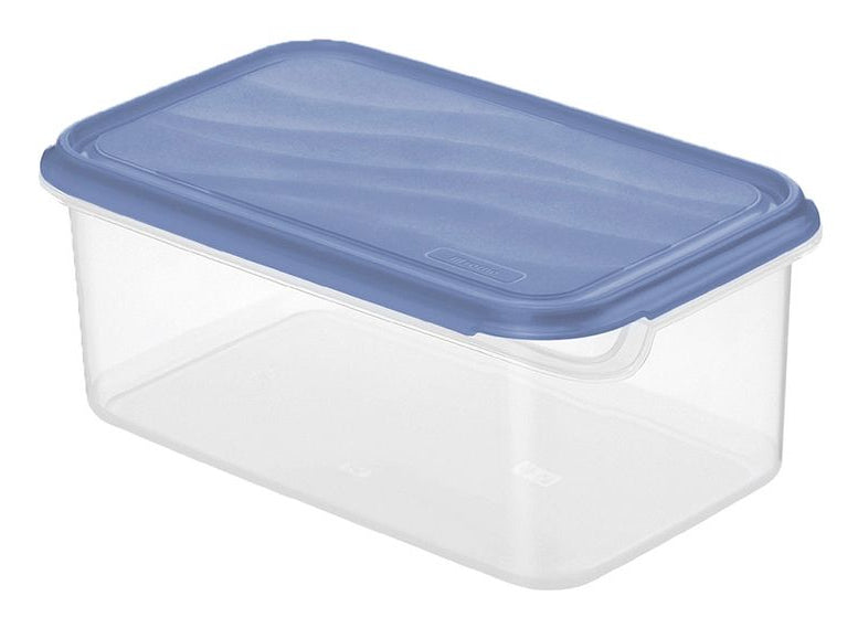 Rotho Vorratsdose 2 l, 16 × 24 × 9,7 cm, Kunststoff, transparent/blau