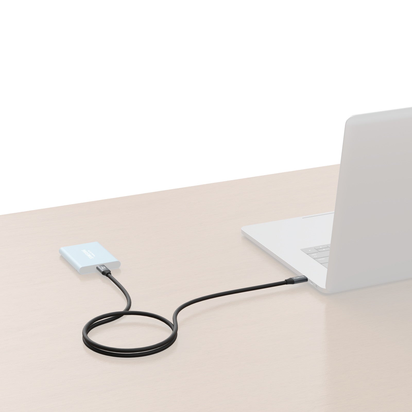 SmallRig USB-C auf USB-C Kabel – 20 Gbit/s – 0,6 m – PD 100 W – DP Alt Mode – Schwarz/Grau