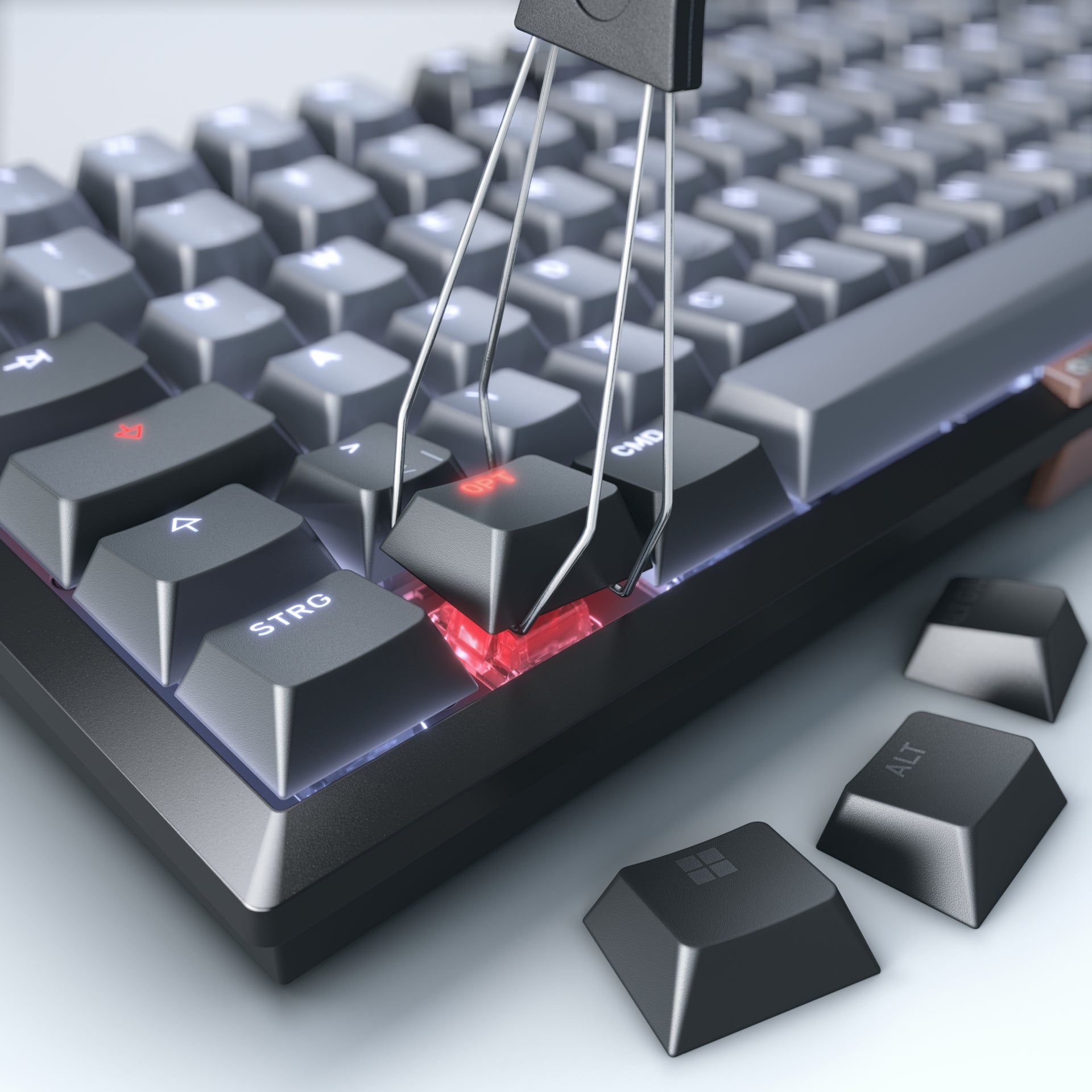 CHERRY KW300 MX – Tastatur 75% – MX2A Brown – Verkabelt & Bluetooth – QWERTZ (DE) – Ohne Ziffernblock