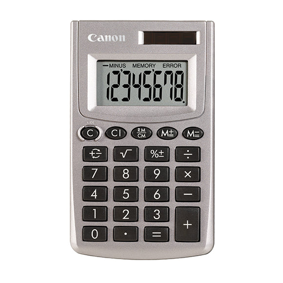 Canon Taschenrechner LS270L – 8-stellig – Solar/Batterie – Silber/Schwarz