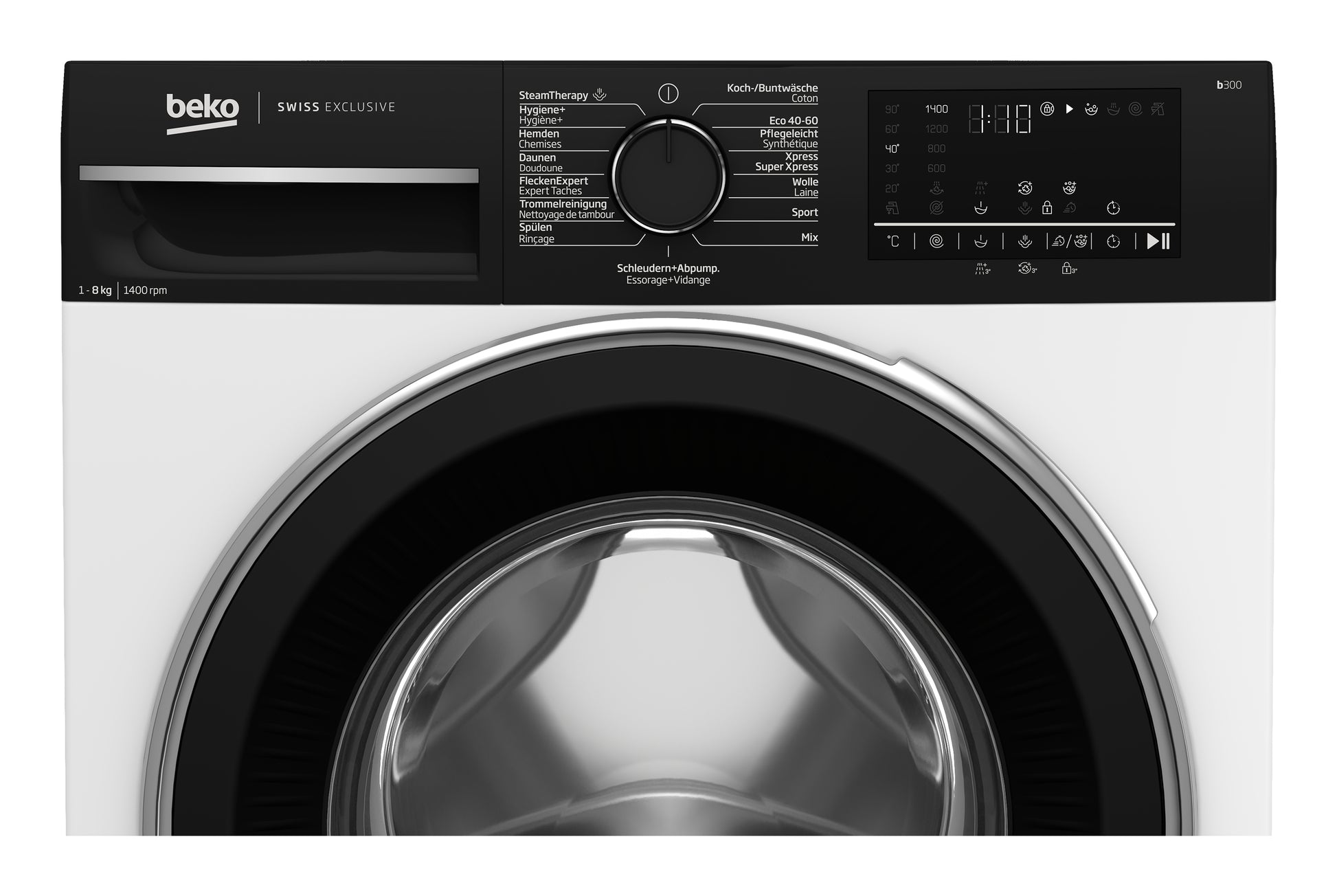 Beko Waschmaschine WM321 – 8 kg, 1400 U/min, 15 Programme – weiss