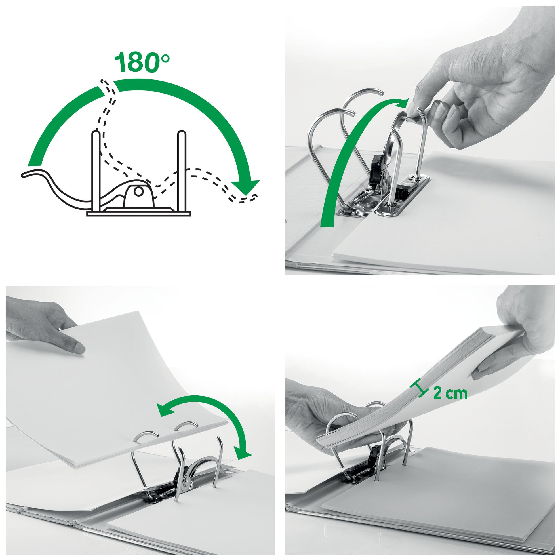 Leitz 180° WOW Hebelordner – für A4 – Rückenbreite 5,2 cm – Gelb