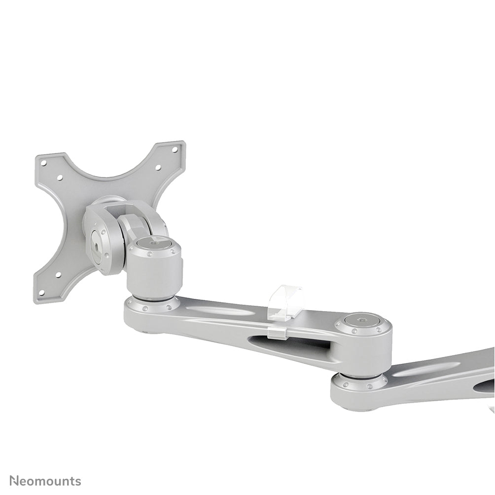 Neomounts FPMA-D935D – Tischhalterung, Dual, Tischklemme, bis 27", VESA 75 × 75 mm, 12 kg, neigbar, silber