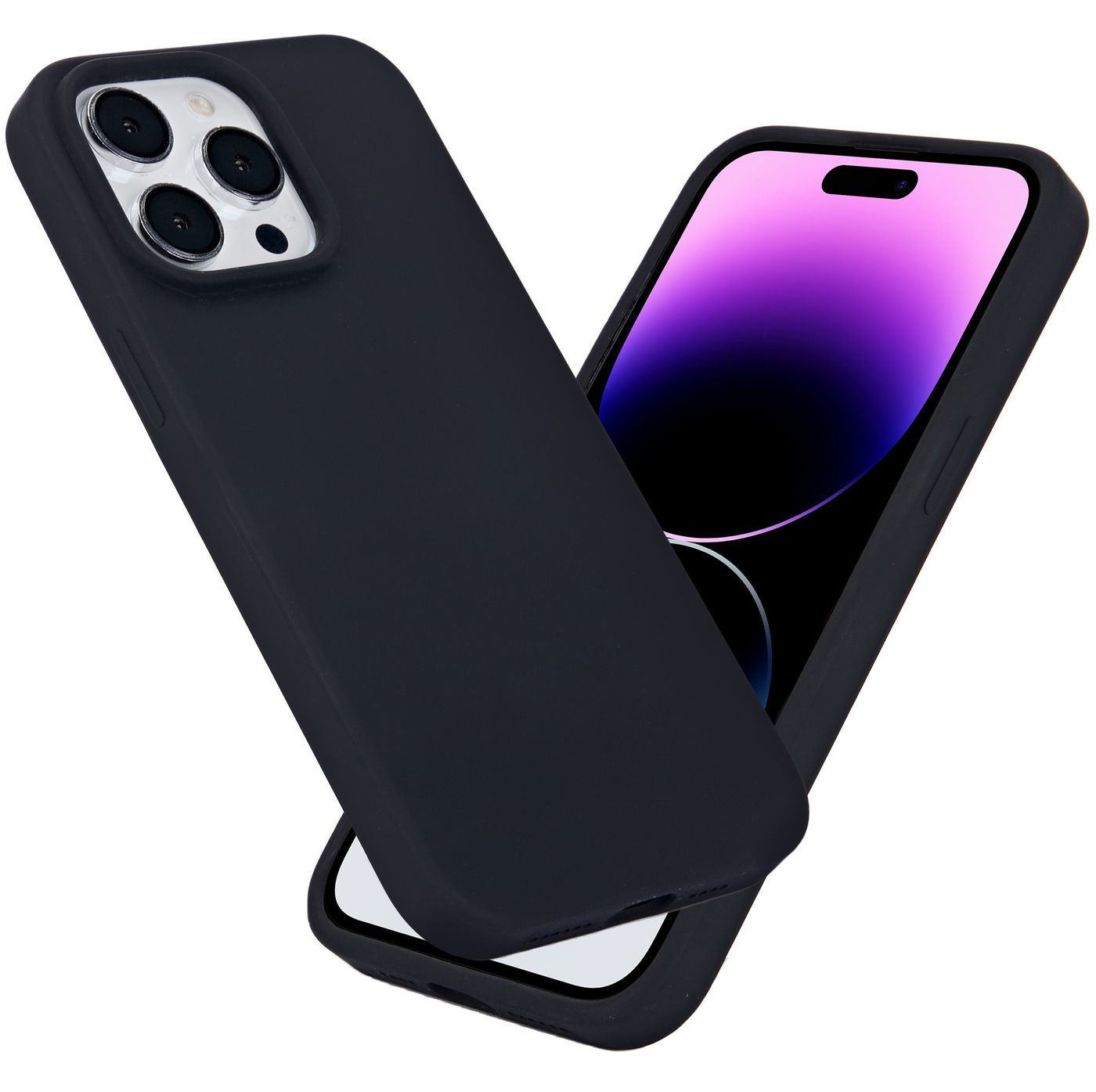 eSTUFF INFINITE (GRS) ROME Backcover – für Apple iPhone 15 Pro Max – MagSafe, Mikrofaser+PC+Silikon, schwarz