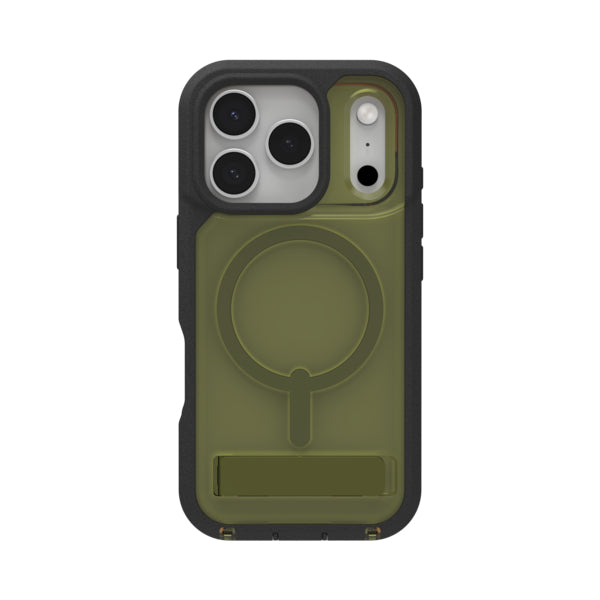 ZAGG Rainier Snap – Backcover – für Apple iPhone 17 Pro, mit Ständer, Graphen, Grün, bis 7 m Sturzsicher
