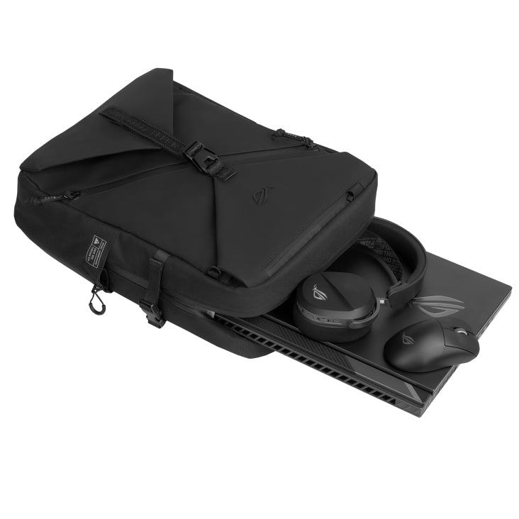 ASUS ROG Gaming-Notebook-Rucksack Archer BP2600 – für 16", wasserabweisend, Leder/Polyester – schwarz