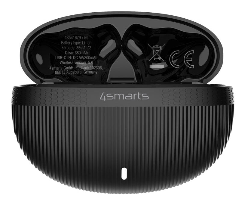 4smarts SkyBuds Screen ANC – True Wireless In-Ear Kopfhörer – Bluetooth 5.4 – Schwarz – bis 20 h