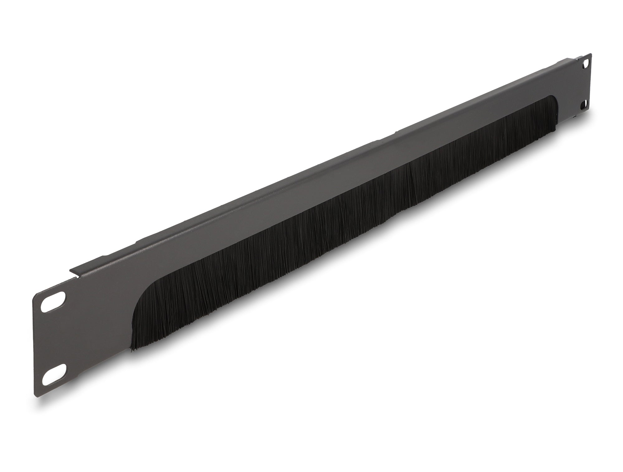 DeLOCK Bürstenleiste 19", 1U, Dunkelgrau, Metall, Nylon