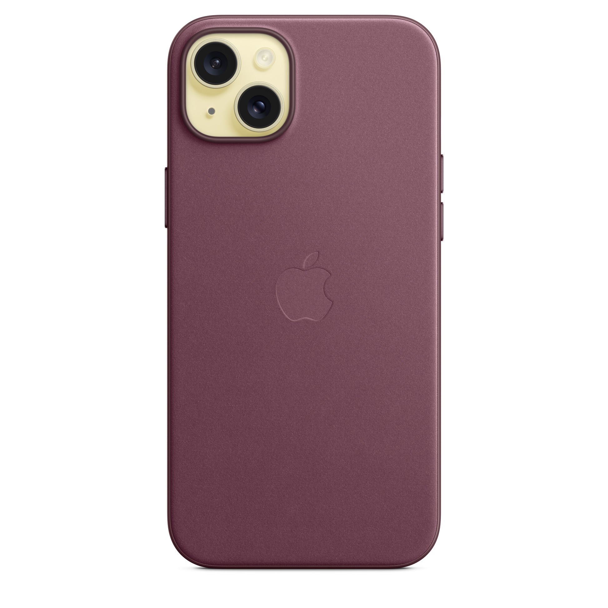 Apple Backcover FineWoven – für Apple iPhone 15 Plus – rosa/dunkelrosa – Feintwill – MagSafe-kompatibel