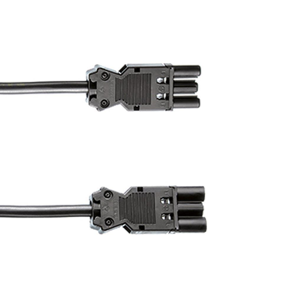 Bachmann Verlängerungskabel, GST18–GST18, 5 m, 3×1,5 mm², H05VV-F – schwarz