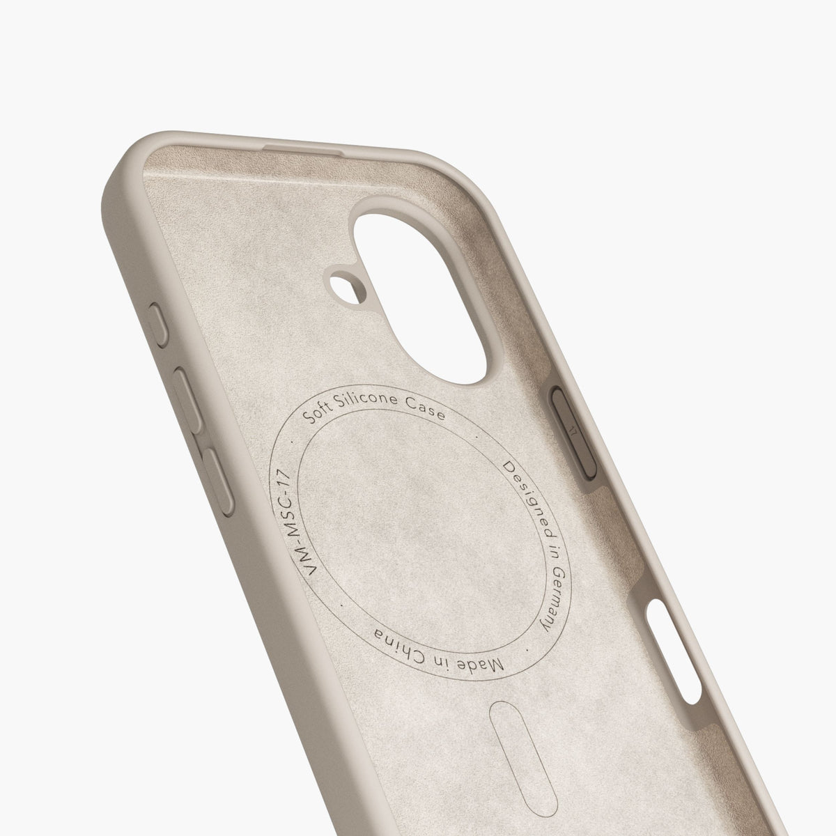 Vonmählen Backcover – für Apple iPhone 17 – creme – Silikon, MagSafe-kompatibel