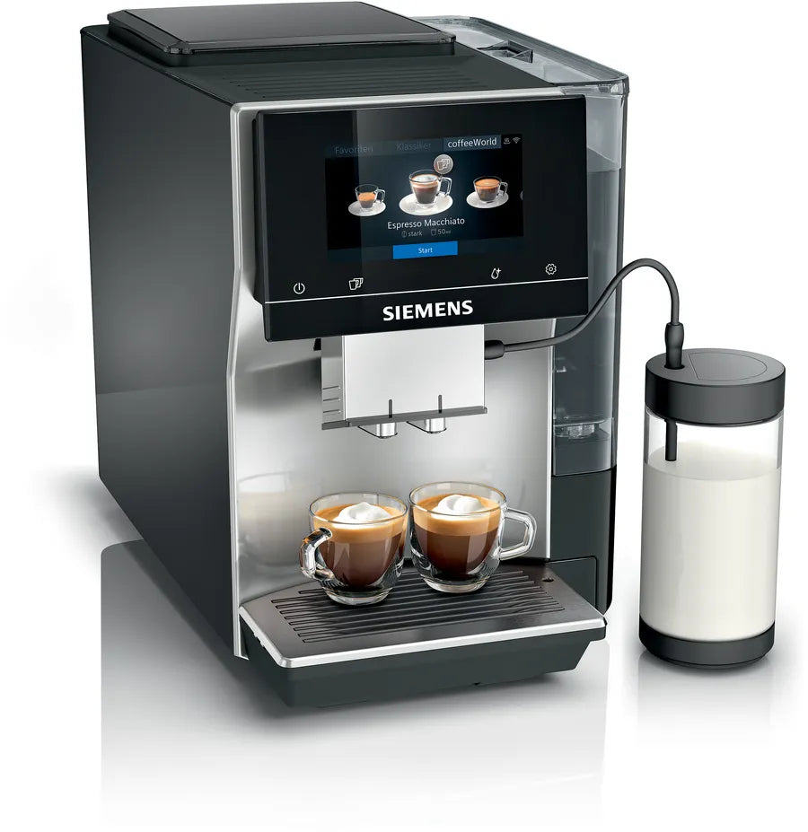 Siemens EQ700 TP715D47 Kaffeevollautomat – 19 bar, 2,4 l, 320 g, Silbergrau