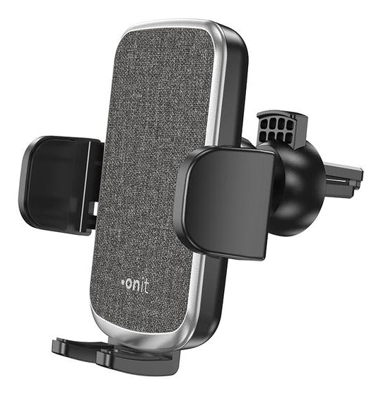 ONIT Auto-Halterung, Lüftung, drehbar, neigbar – für Geräte 55–95 mm – Schwarz, ABS