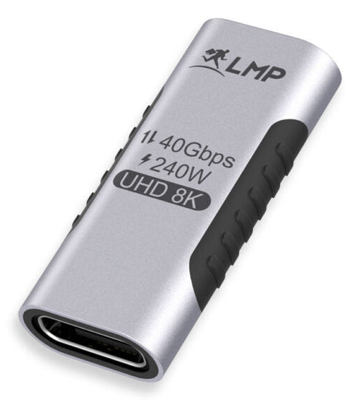 LMP 28212 Winkel-Adapter USB-C zu USB-C – 8K (7680 × 4320) @ 60 Hz, USB4 (40 Gbit/s), PD 240 W – Silber