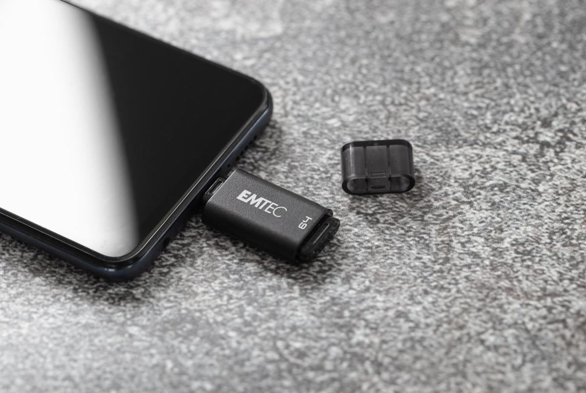 Emtec D400 USB-Stick – 64 GB, USB 3.2, recyclingfähig