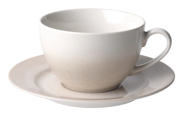 Lunasol Espressotasse – 8-teiliges Set, 90 ml, Ø 15,5 cm, Steingut, Sand, nicht spülmaschinenfest
