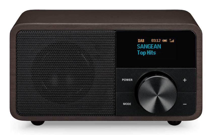 Sangean DDR-7 – Radiowecker DAB+/FM, Bluetooth, 18 h Akku – Dunkelbraun