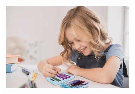 Lexibook Kinder-Taschenrechner Die Schneekönigin – 8-stellig – Solar/Batterie, mit Schutzabdeckung