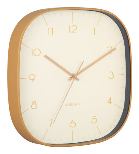 Karlsson KA6113LY Wanduhr – Analog, 29 × 29 cm, Gelb, Aluminium