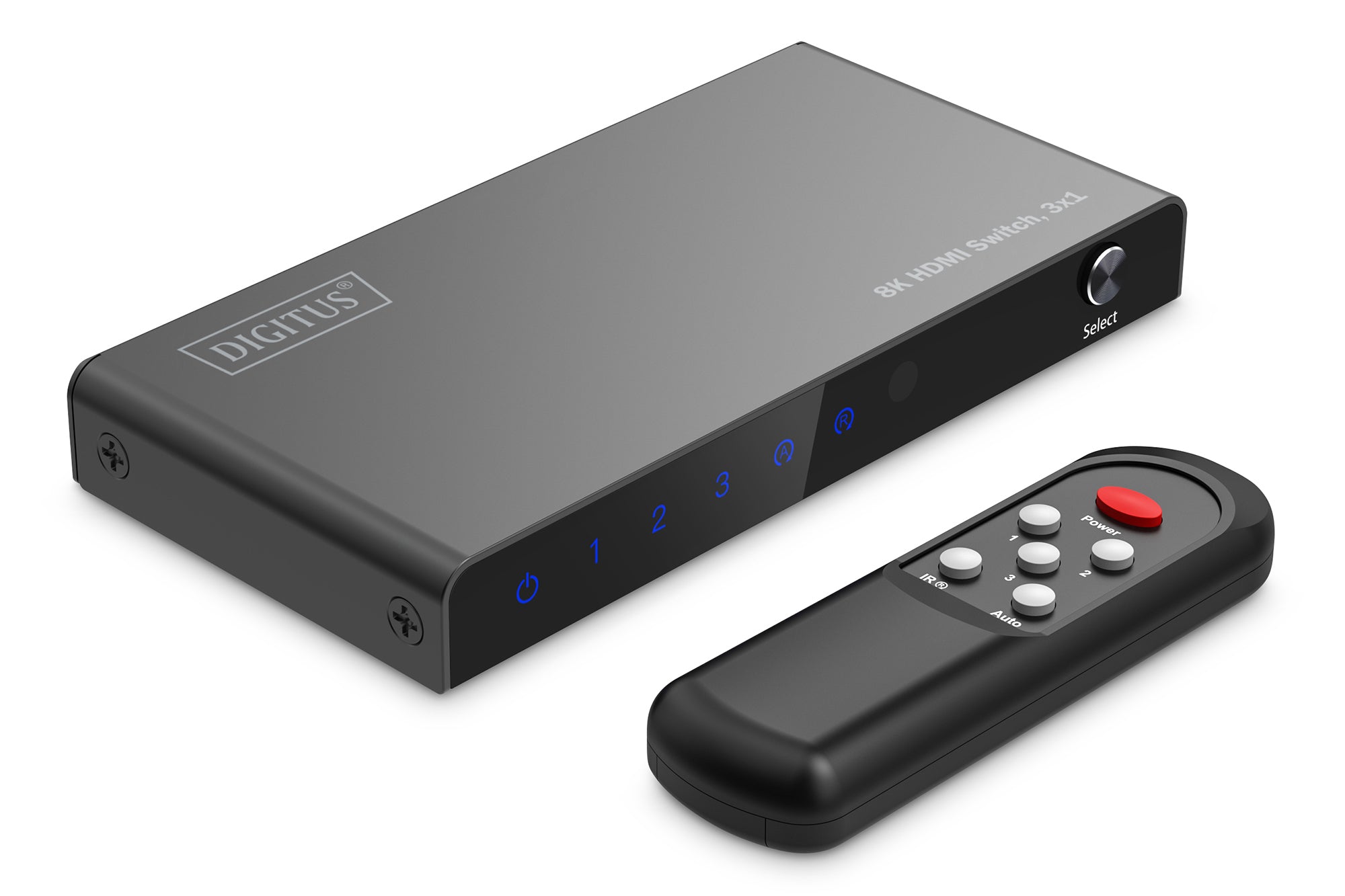 Digitus HDMI-Switch 3×1, 8K 60 Hz, 4:4:4, HDR, HDCP 2.3