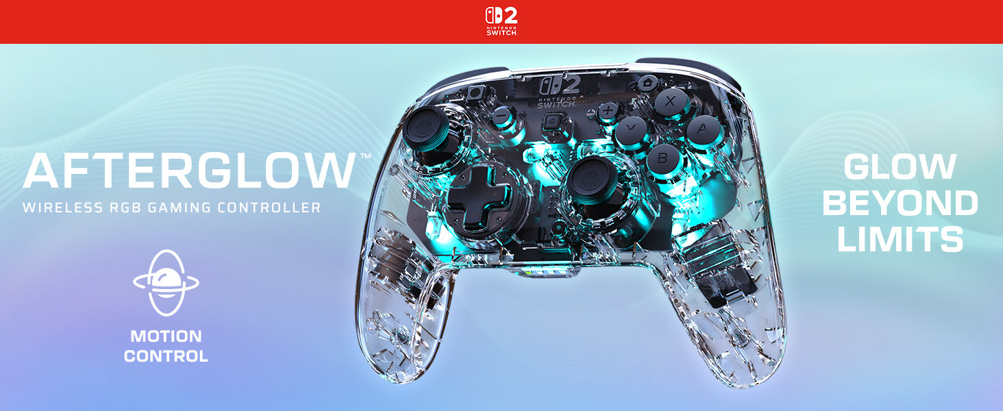 Turtle Beach Afterglow TBC-8104 – Gamepad – USB + Bluetooth, RGB-Beleuchtung, für Nintendo Switch, Transparent