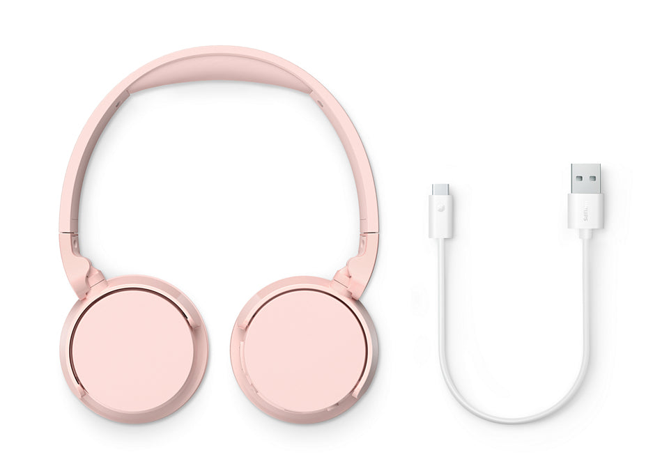 Philips TAH4209PK/00 – Duo On-Ear Headset – Bluetooth – Anrufmanagement – Pink – bis 25 h