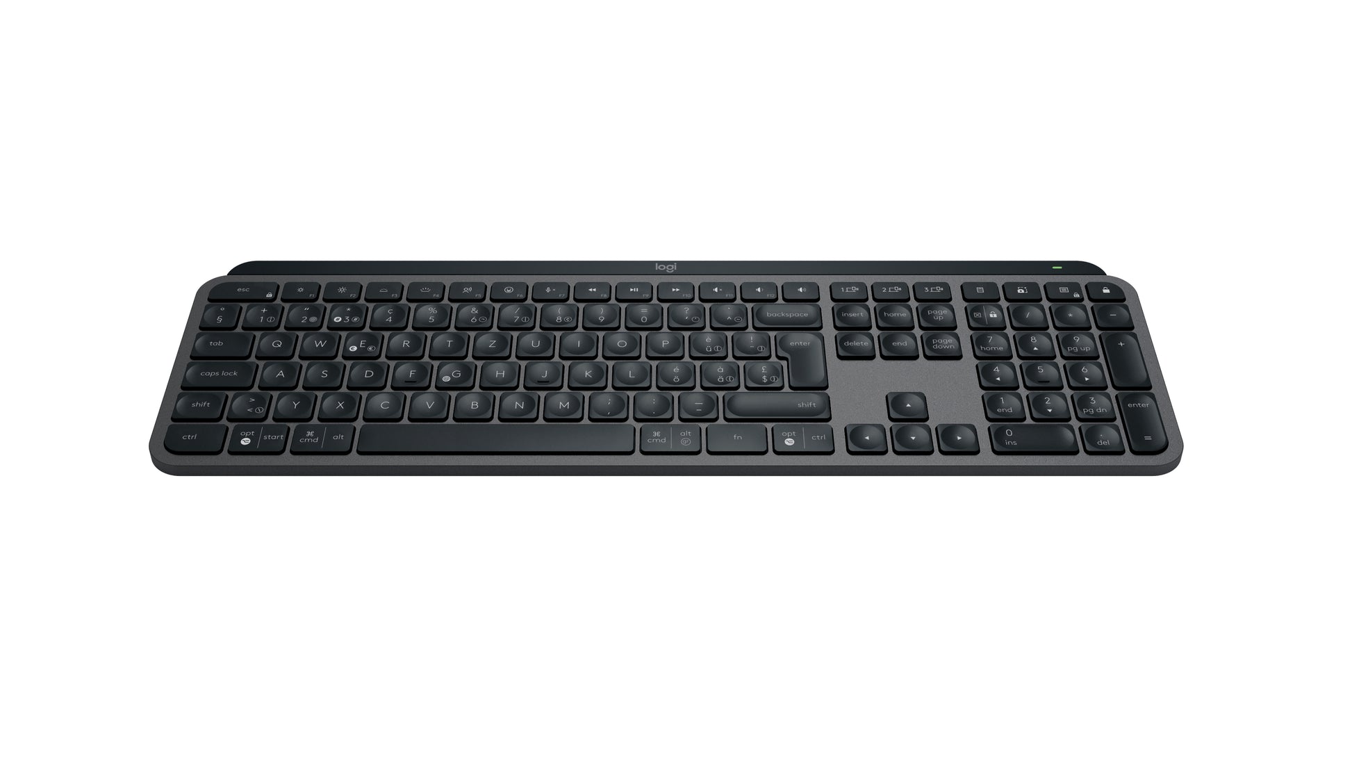 Logitech MX KEYS S – Tastatur, kabellos (Bluetooth), CH-Layout (DE-CH), Grau