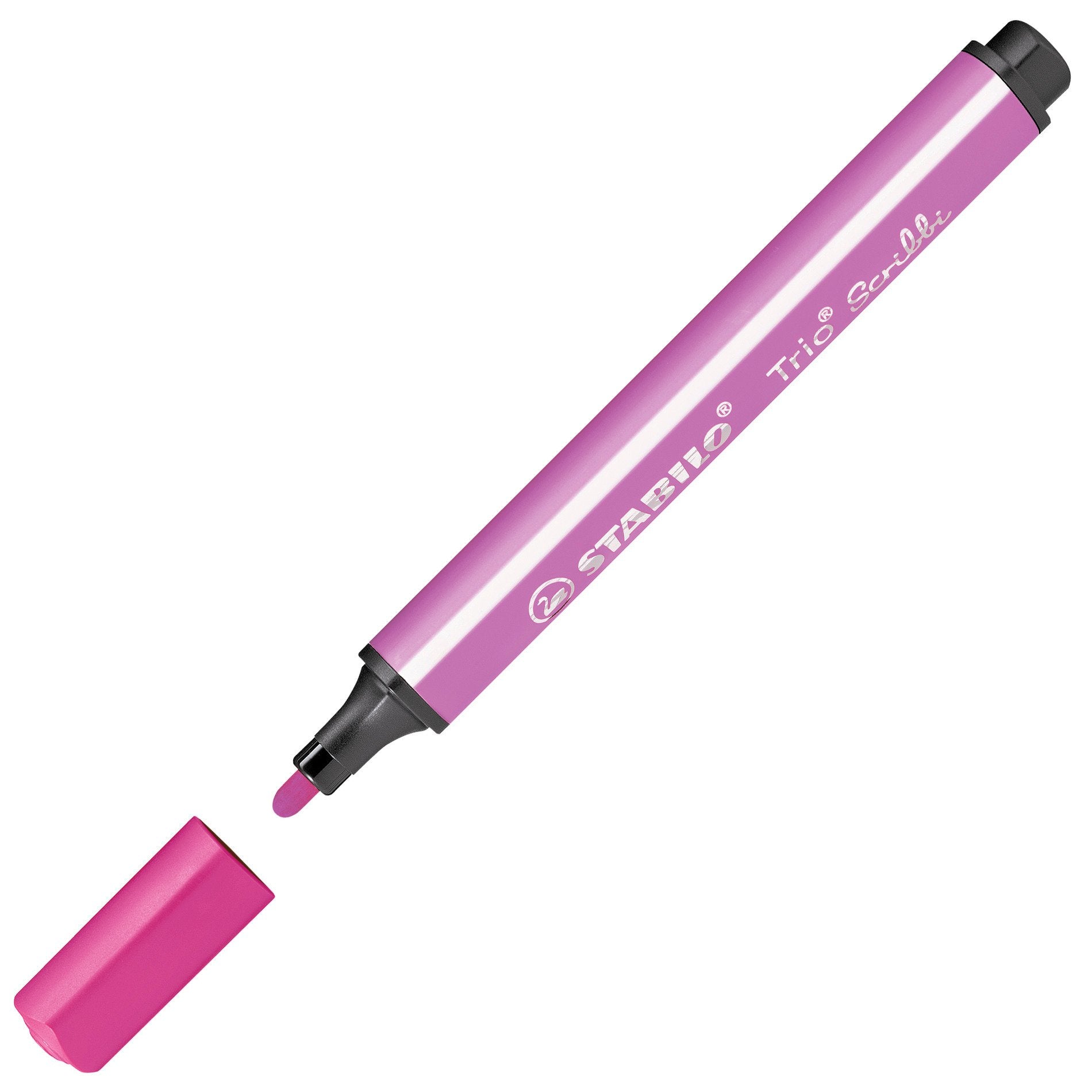 STABILO Trio Scribbi Filzstift – Rundspitze, 2 mm, wasservermalbar, rosa