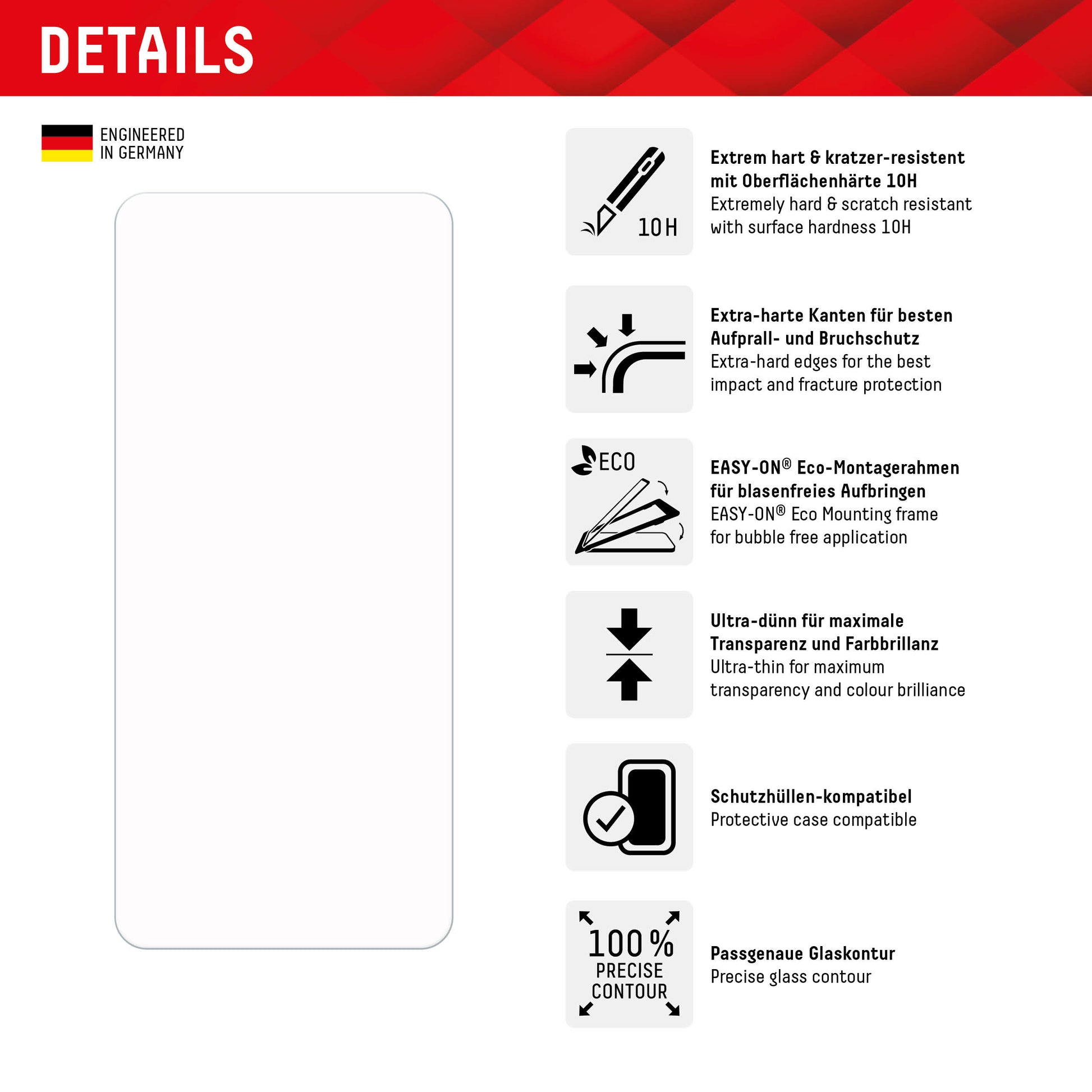 EVI Displex Real Glass – Xiaomi Redmi Note 12 5G, kratzresistent