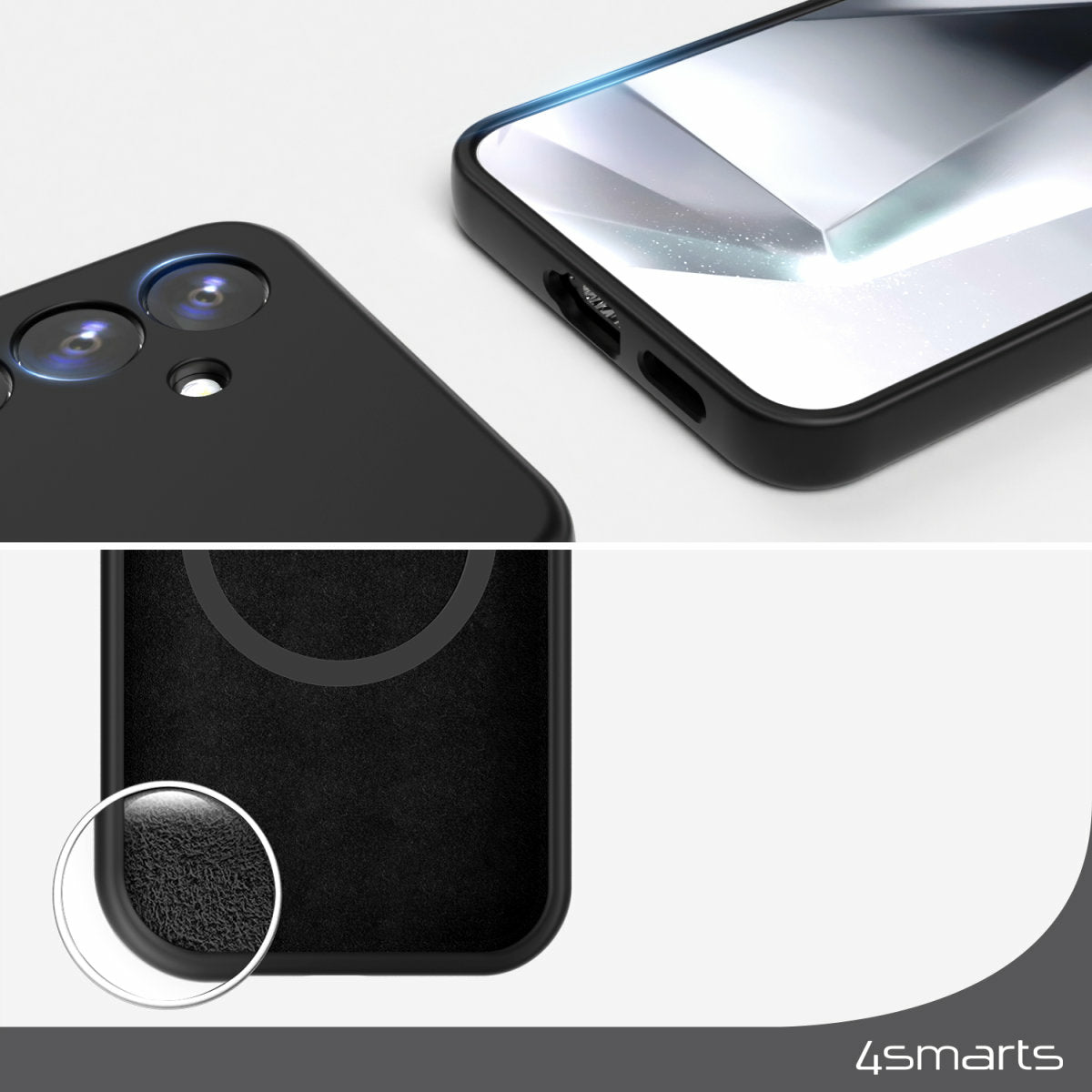 4smarts Backcover – für Samsung Galaxy A55 – Silikon, schwarz