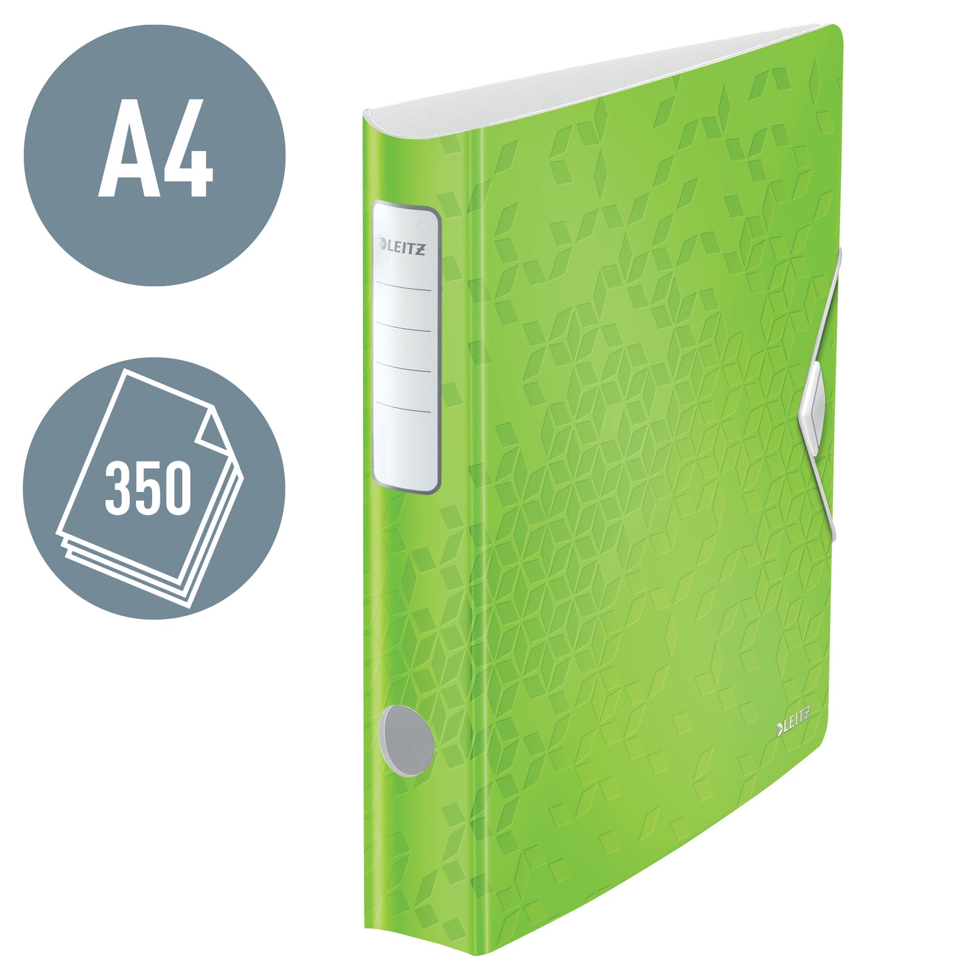 Leitz Active WOW Hebelordner – für A4 – Rückenbreite 6,5 cm – Grün