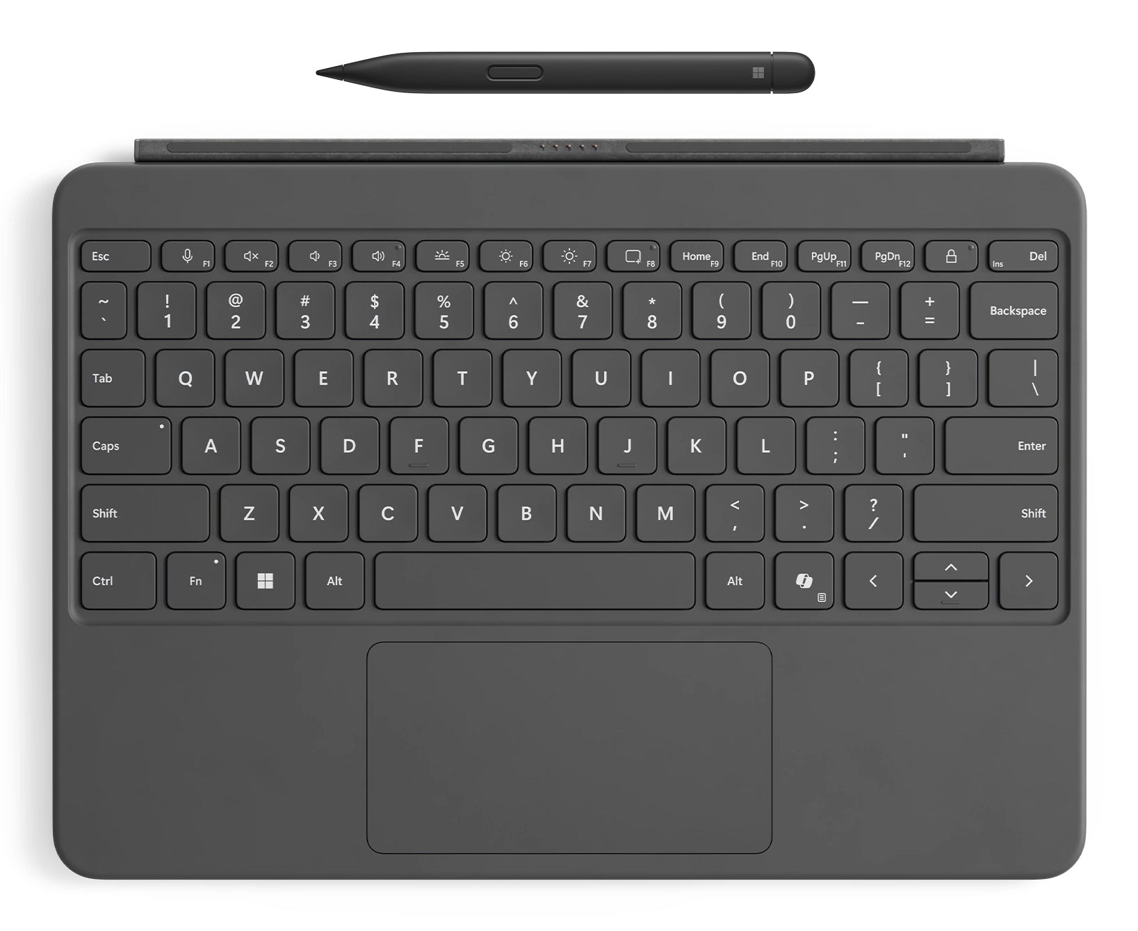 Microsoft Tastatur-Case für Microsoft Surface Pro 12" (Copilot+) – Smart Connector, mit Trackpad – Schiefer