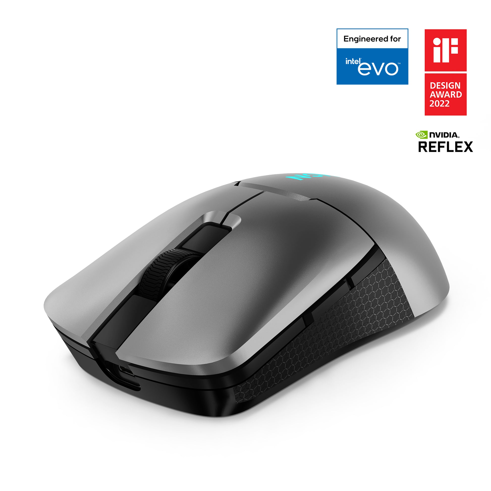 Lenovo Legion M600S – Gaming-Maus – Kabellos (Bluetooth/2,4 GHz), 19000 DPI, Grau