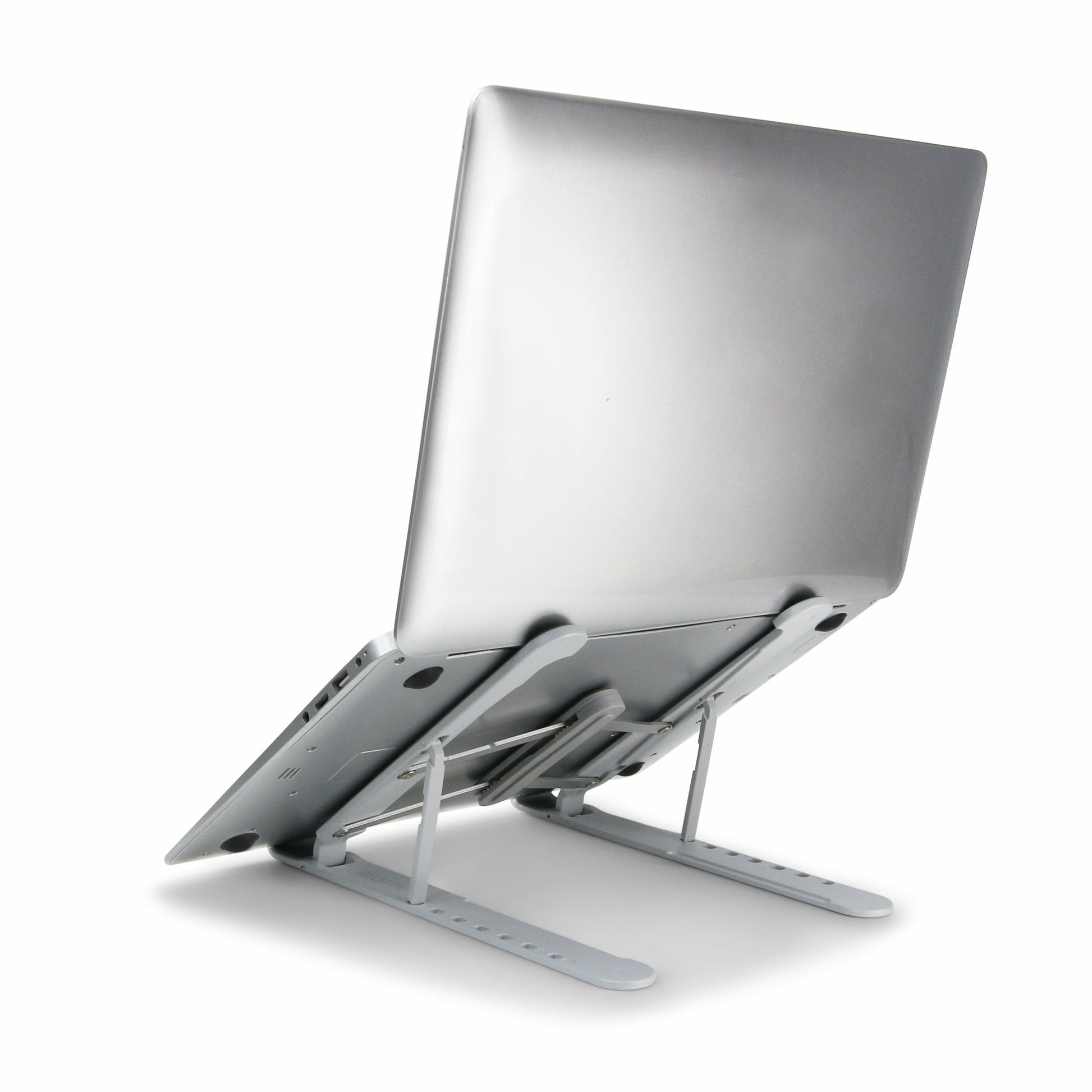 DICOTA Laptop-Ständer – für Laptops und Tablets – 7 Höhenstufen, faltbar – Schwarz/Silber