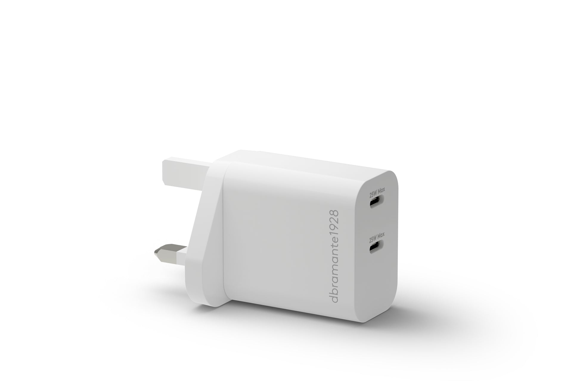 dbramante1928 CH25UKWH7189 USB-Ladegerät 25 W – USB-C×2 – UK-Stecker (Typ G), Weiss