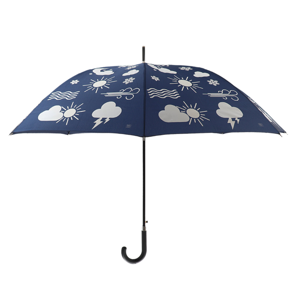 Esschert Design Stockschirm Wetter – Ø 120 cm, L 95 cm – mehrfarbig – Farbwechsel bei Regen