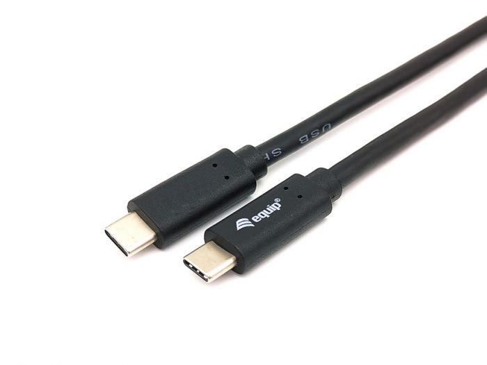 Equip USB-C auf USB-C Kabel – USB 3.2 Gen 1 (5 Gbit/s) – 2 m – PD 60 W – Magnetisch abgeschirmt – Schwarz