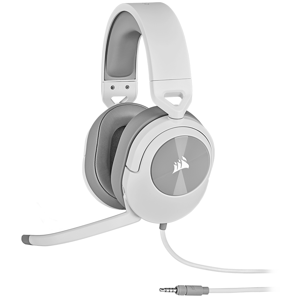 Corsair HS55 Stereo – Over-Ear Gaming-Headset – 3,5 mm Klinke, Stummschaltung – Weiss – für PC