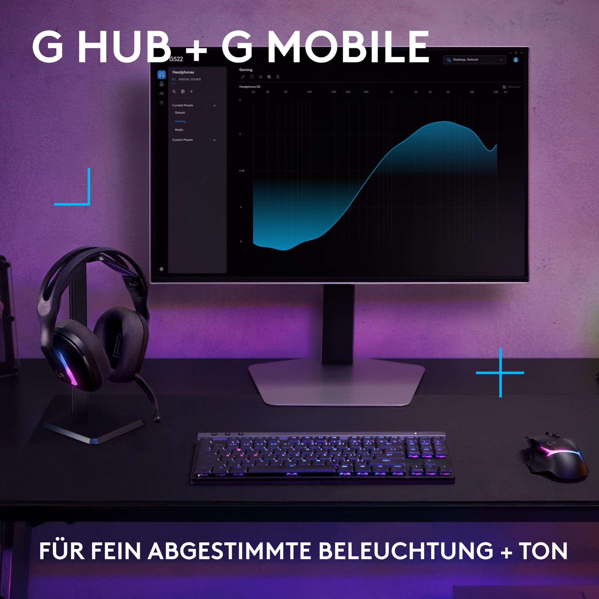 Logitech G G522 LIGHTSPEED Gaming-Headset – Over-Ear, Stereo, Kabel + BT, mit USB-A-Dongle, Schwarz, BT 5.3